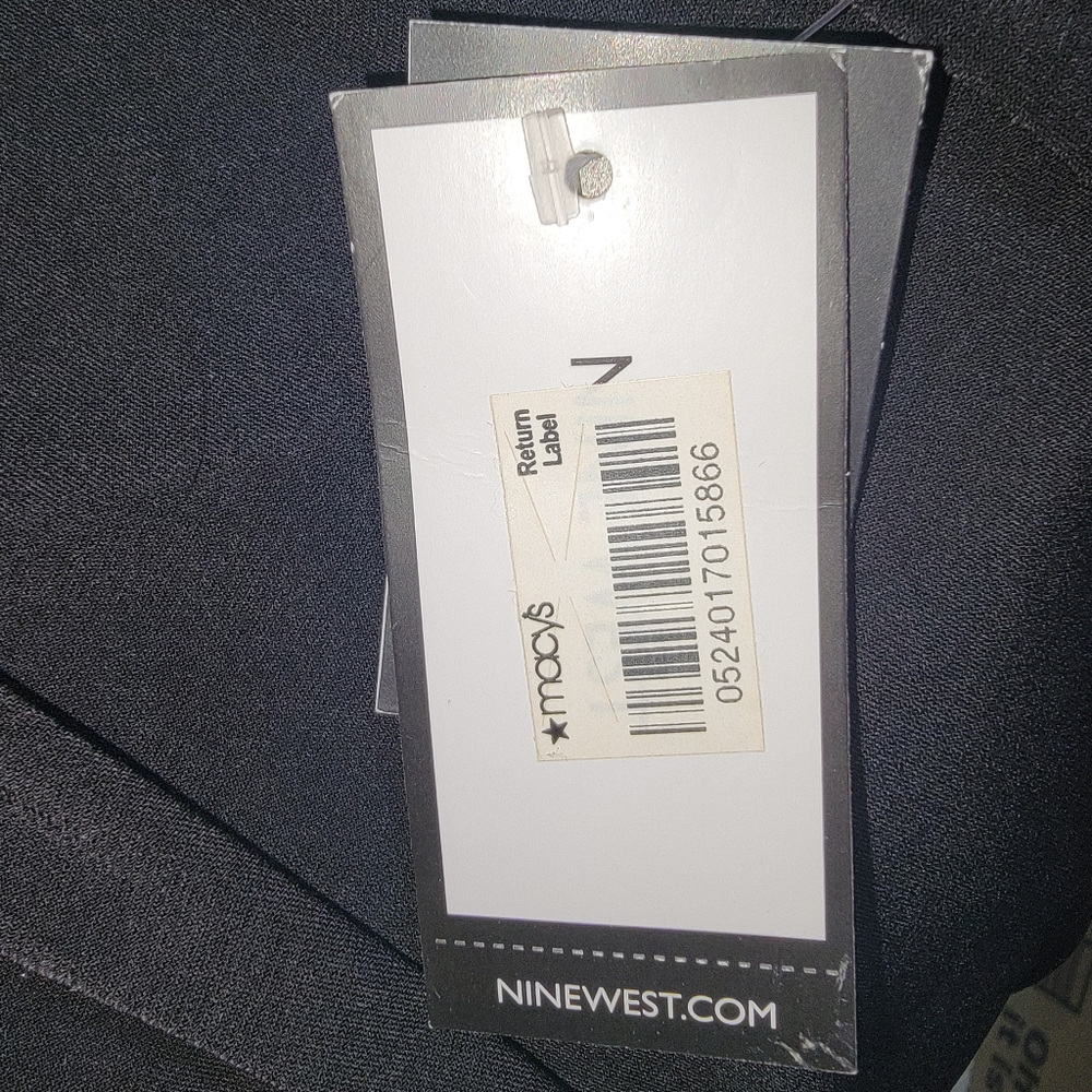 NWT Nine West Black tie-neck sleeveless stretchy top - size L - Picture 5 of 9